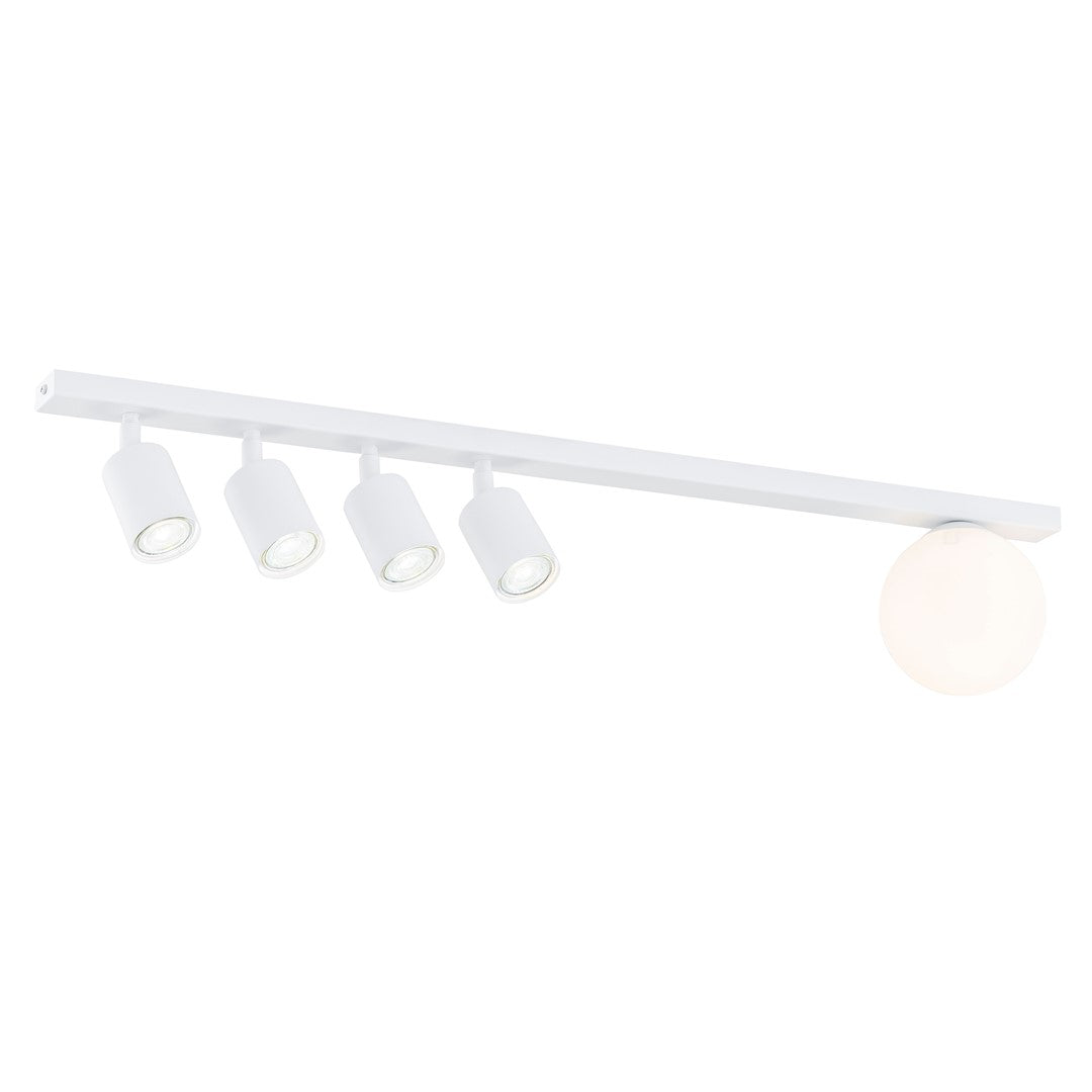 BASTER 5 White – Eigentijdse plafondlamp met verfijnde eenvoud en veelzijdigheid