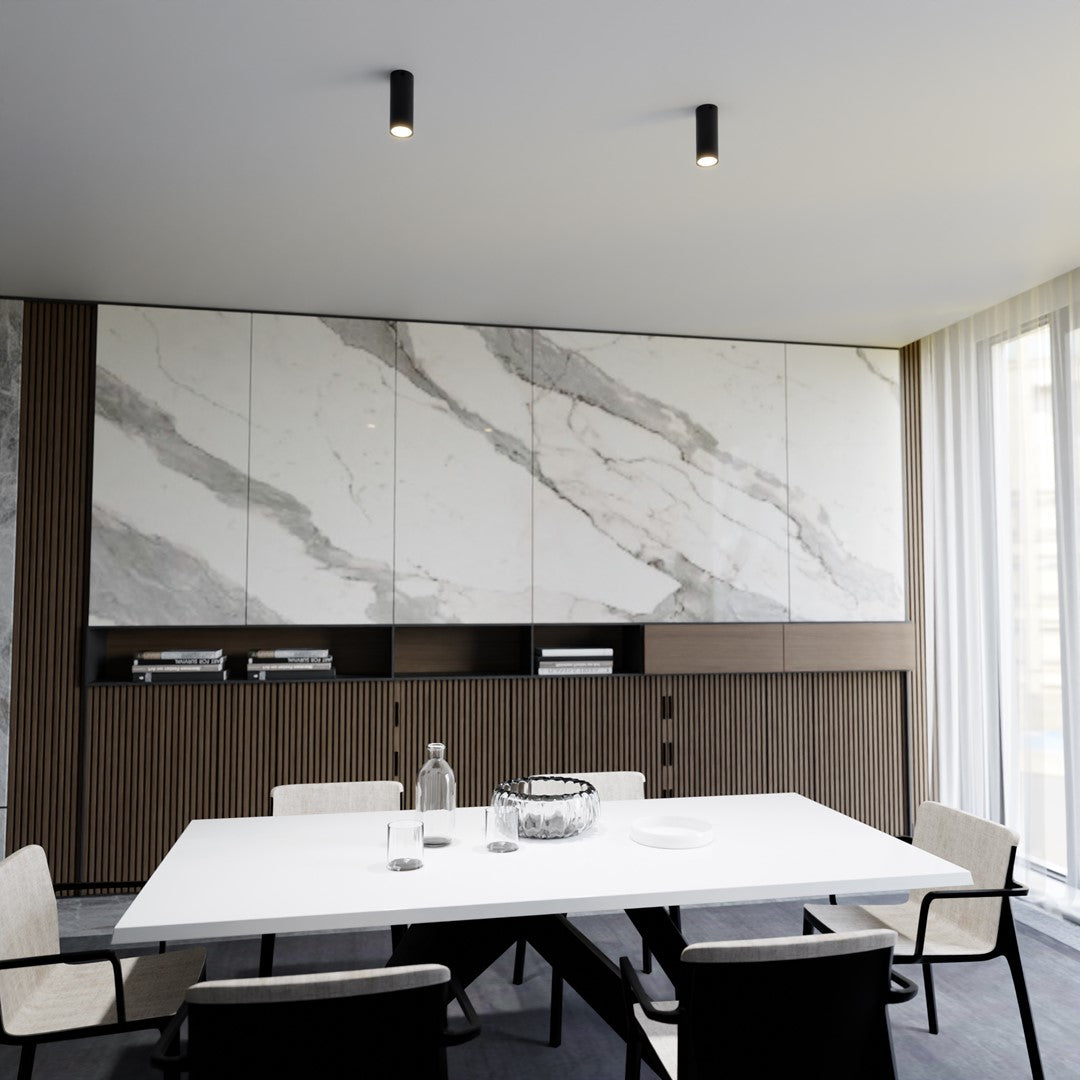 TECNO 1S Black – Compacte spotlamp in strak zwart design met maximale impact