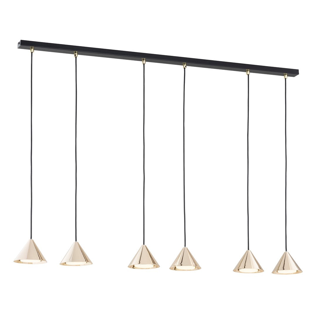 ELIT 6 Black Gold – Luxe designlamp met moderne elegantie en gouden accenten