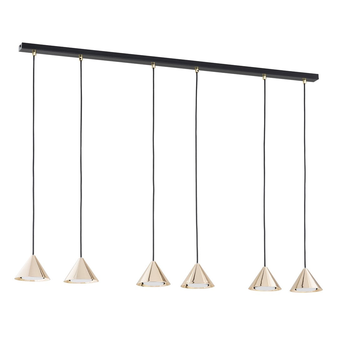 ELIT 6 Black Gold – Luxe designlamp met moderne elegantie en gouden accenten