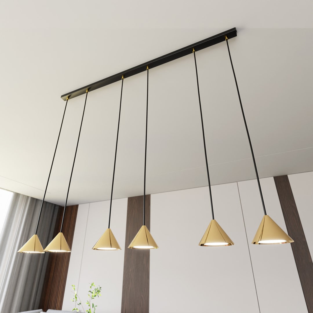 ELIT 6 Black Gold – Luxe designlamp met moderne elegantie en gouden accenten