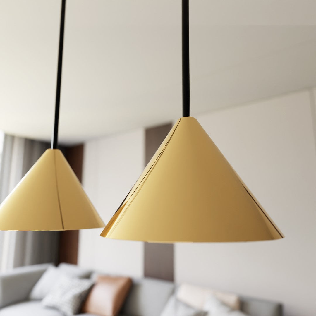 ELIT 6 Black Gold – Luxe designlamp met moderne elegantie en gouden accenten