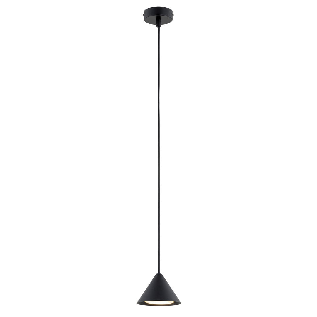 ELIT 1 Black – Minimalistische hanglamp met luxe gouden kernaccent