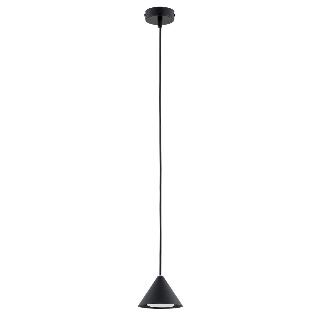 ELIT 1 Black – Minimalistische hanglamp met luxe gouden kernaccent