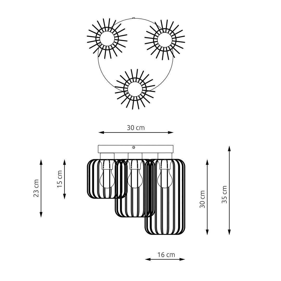 SCHUUR 3PREM – Stoere draadlamp met goudaccenten voor een rauwe industriële look
