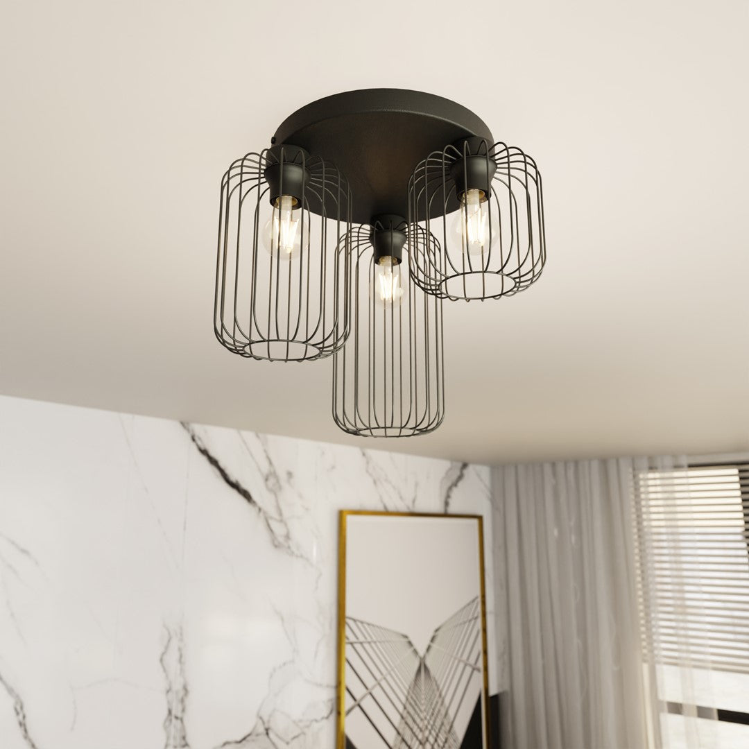 BARN 3PREM – Stoere draadlamp met loft-uitstraling voor een industrieel interieur