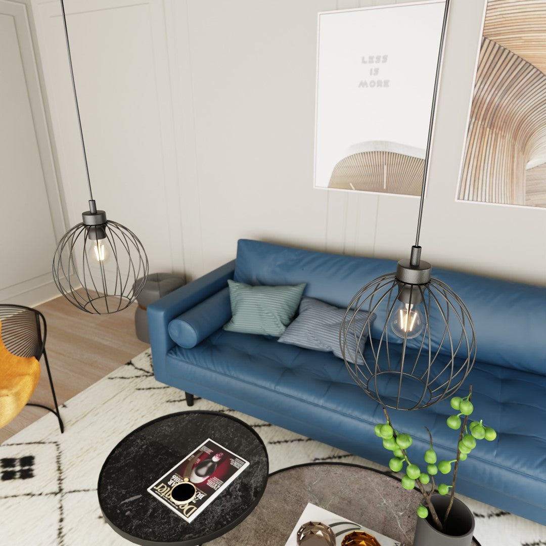 NANDO 1 Black – Industriële hanglamp met stoer karakter en opvallend lichteffect