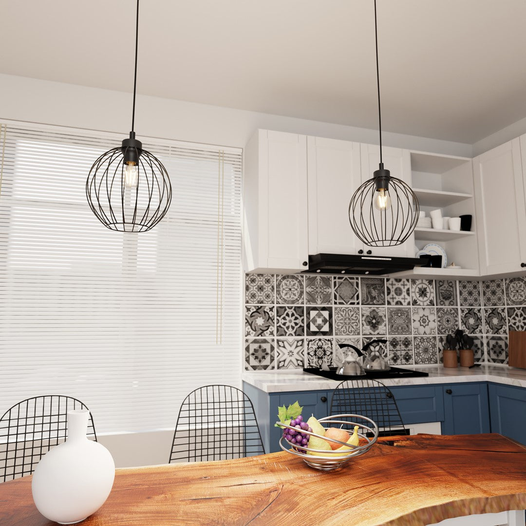 NANDO 1 Black – Industriële hanglamp met stoer karakter en opvallend lichteffect