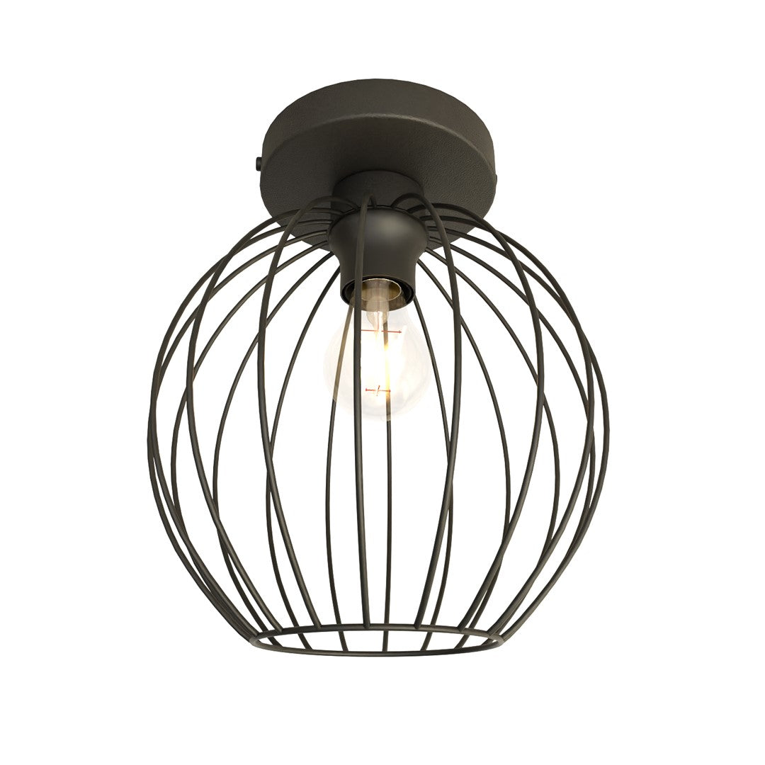 NEST 1 – Stoere draadlamp in industrieel zwart staal voor een krachtig interieurstatement