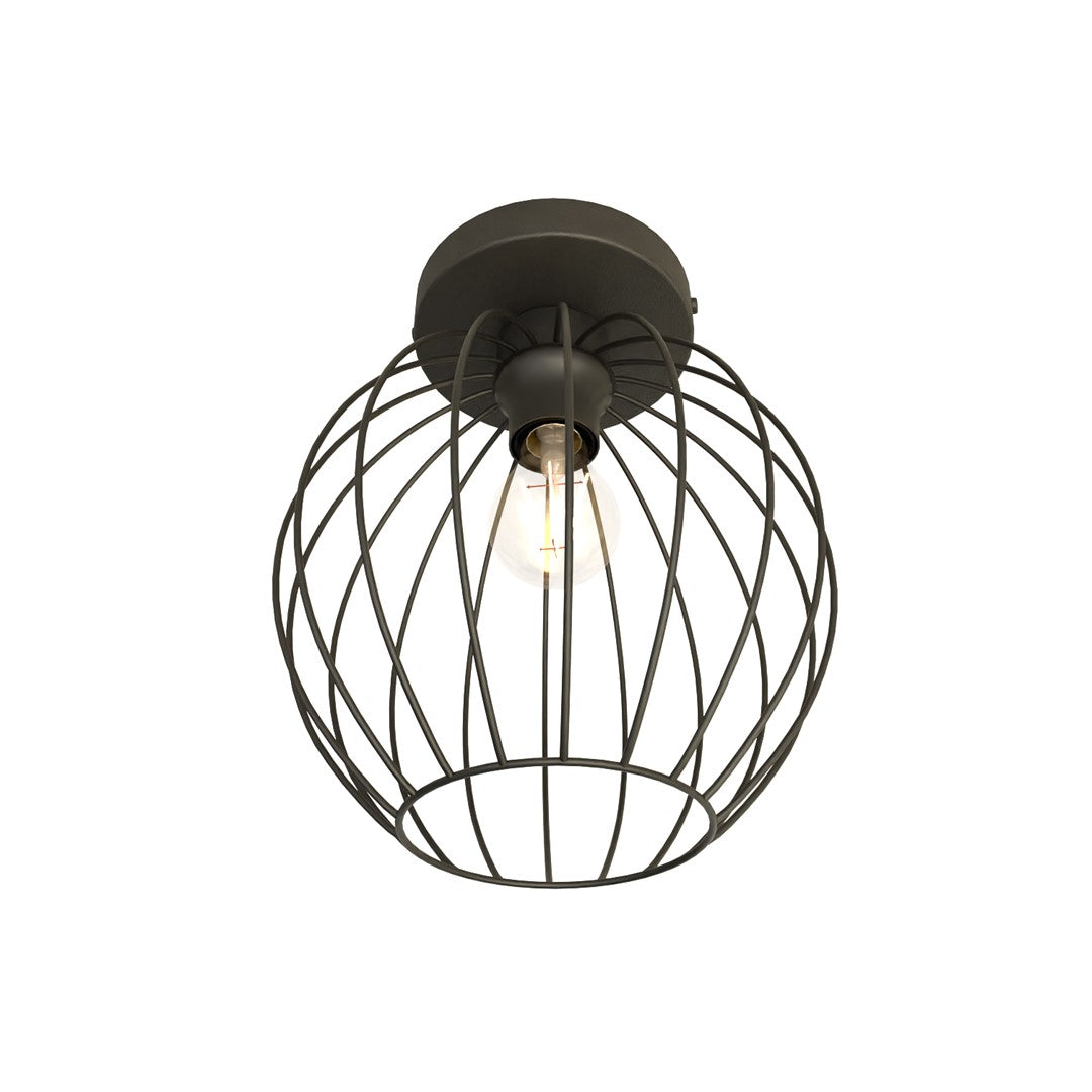 NEST 1 – Stoere draadlamp in industrieel zwart staal voor een krachtig interieurstatement