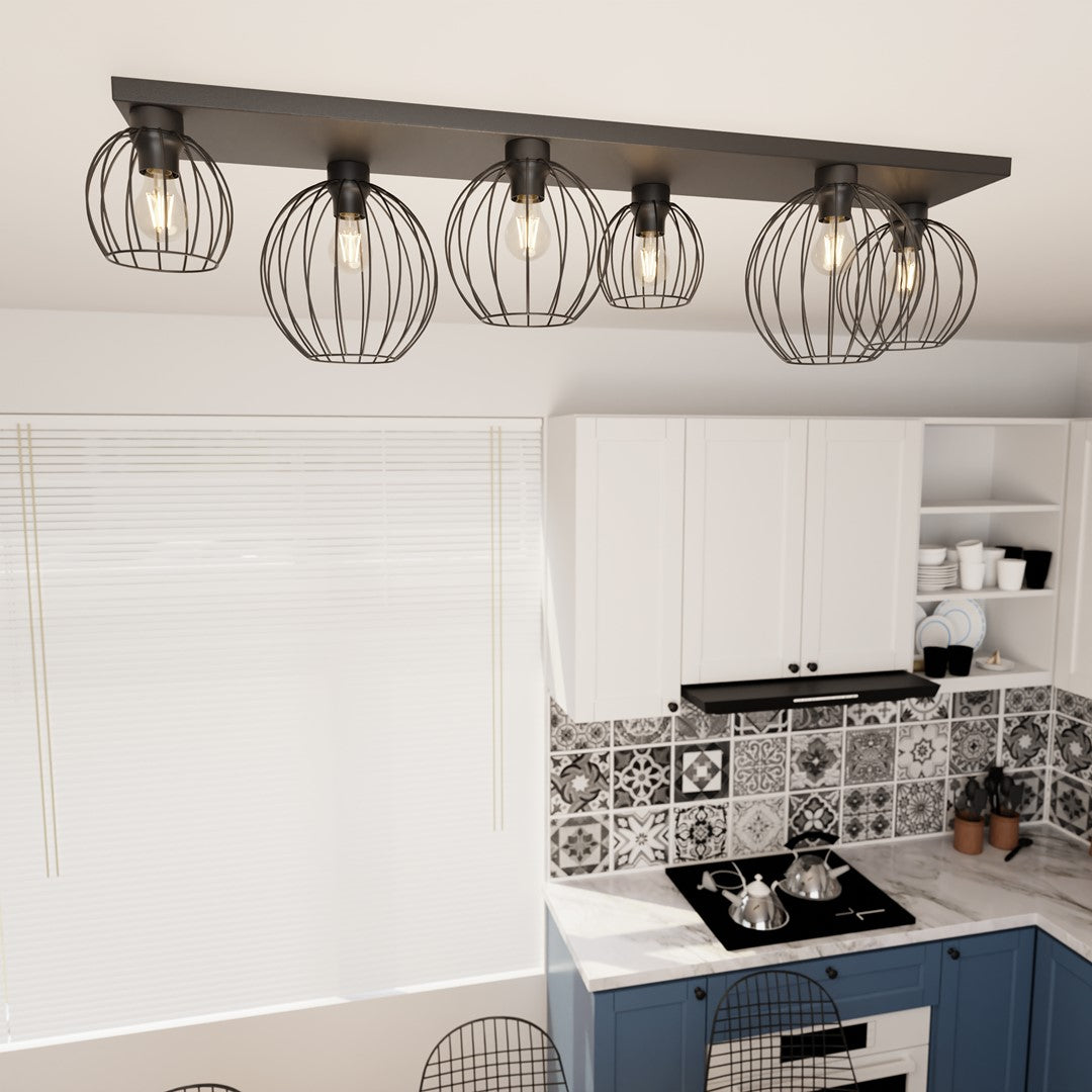 NEST 6 – Industriële eyecatcher met draadkappen voor een krachtig lichteffect
