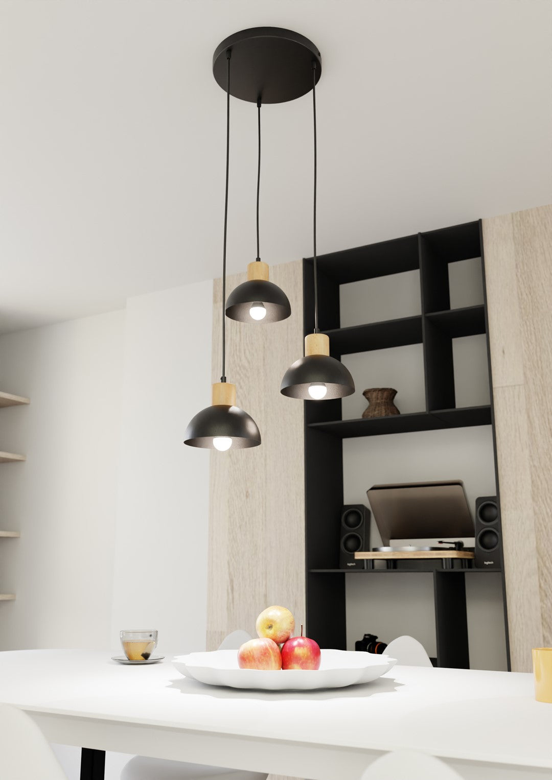 SECO 3 Premium Black – Scandinavisch design met warme houten accenten