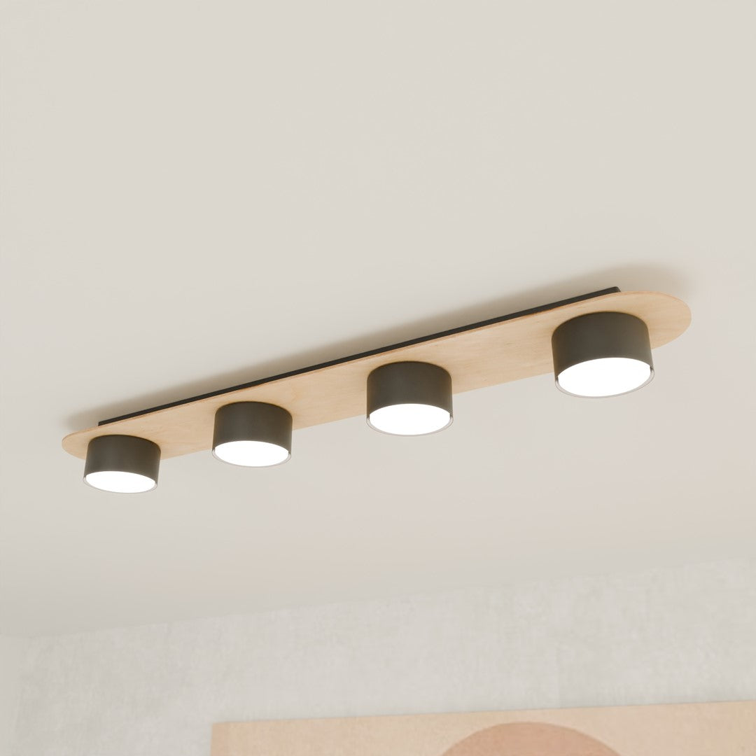 DIAZ 4 Black Wood – Minimalistisch design met warme houtaccenten