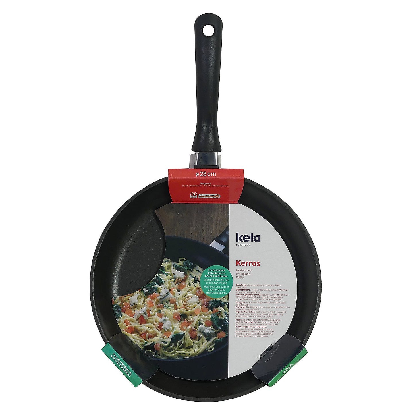 Kerros Koekenpan – Ø28 cm Gietaluminium Pan met C3+ Antiaanbaklaag
