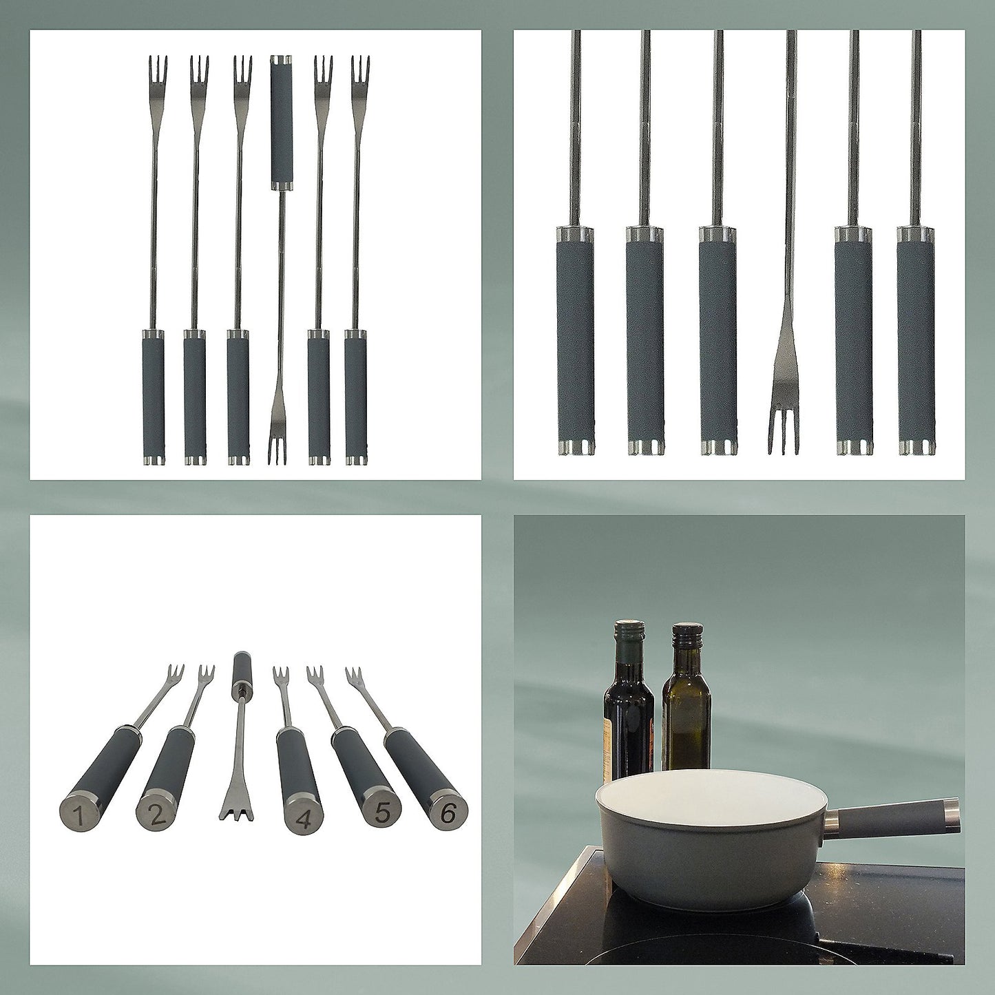 KELA Lancy Kaasfondueset – Premium fonduebeleving met krasvaste GREBLON-coating en stijlvol design