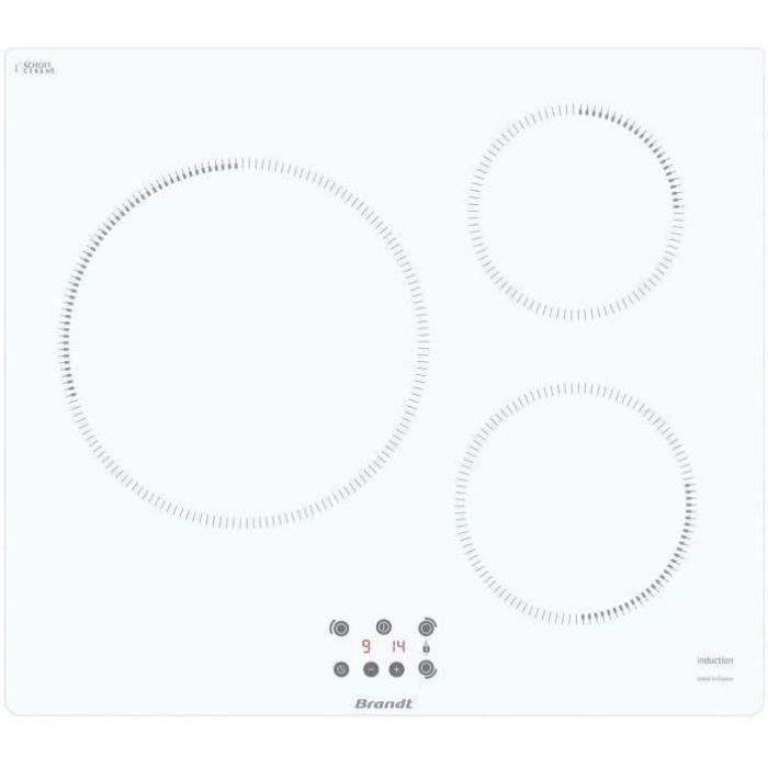 BRANDT TI364W Inductiekookplaat – Compacte 3-Zone Kookplaat met Krachtige Prestaties