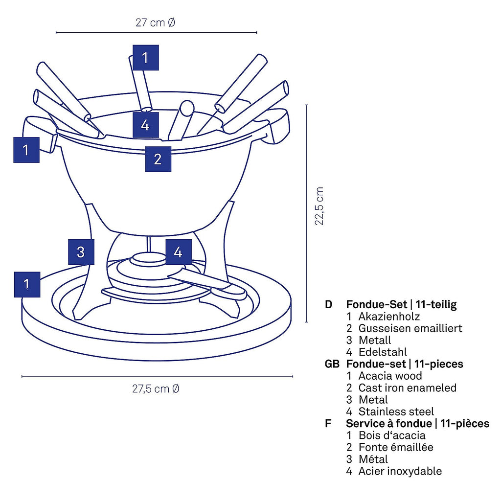 COUNTRY Fondueset – Authentiek Fonduen met Stijl en Sfeer