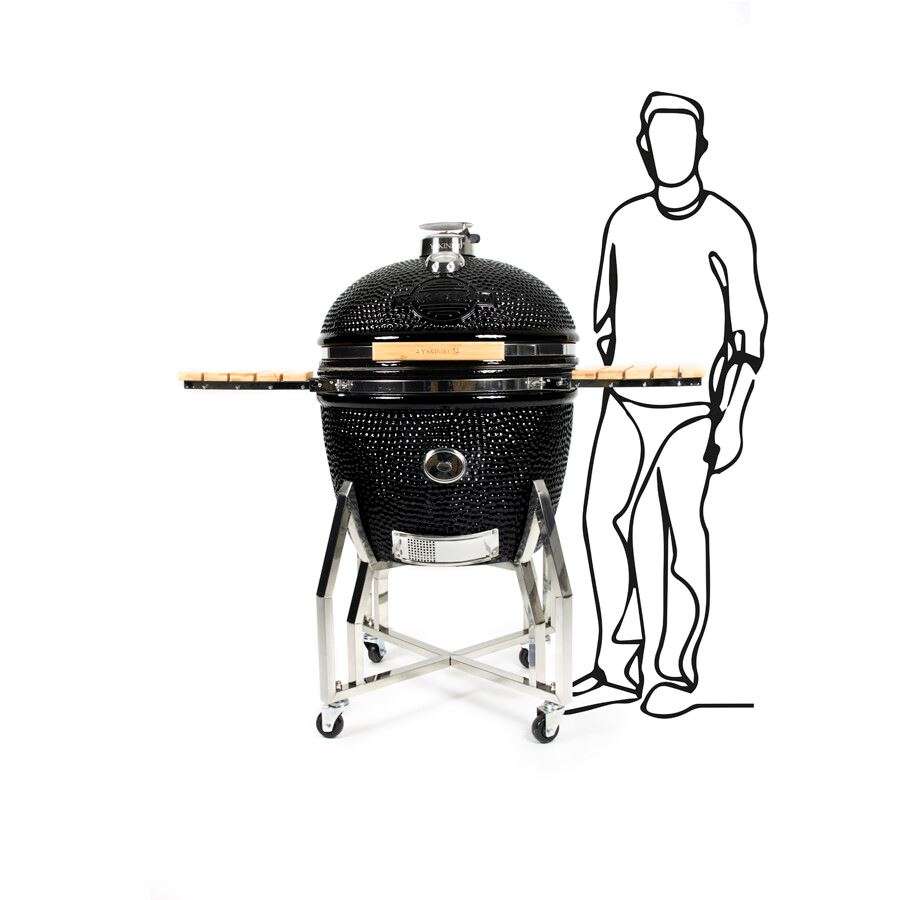 YAKINIKU Kamado 24" XXLARGE – Compleet Pro Grillpakket met Onderstel, Zijtafels en Hoes