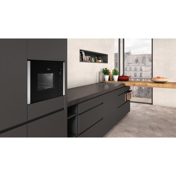 NEFF N50 HLAWD23N1F Inbouwmagnetron – Stijlvol Roestvrij Staal met Perfecte Precisie