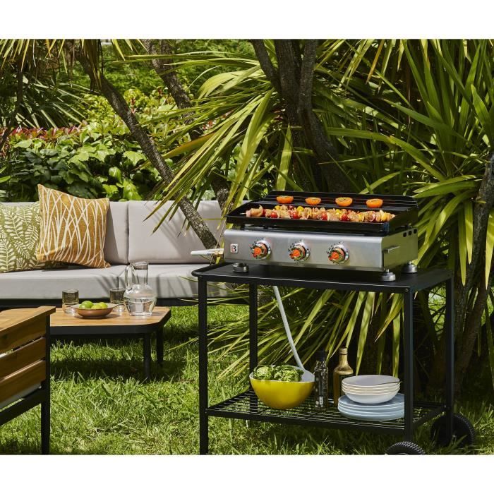 BRASERO Trolley voor Plancha – Stevige Stalen Ondersteuning van 85 cm