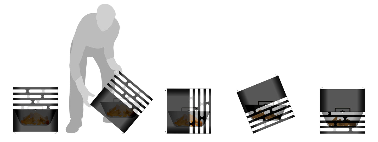 HÖFATS Cube Vuurkorf – Multifunctioneel Design voor Warmte en Stijl