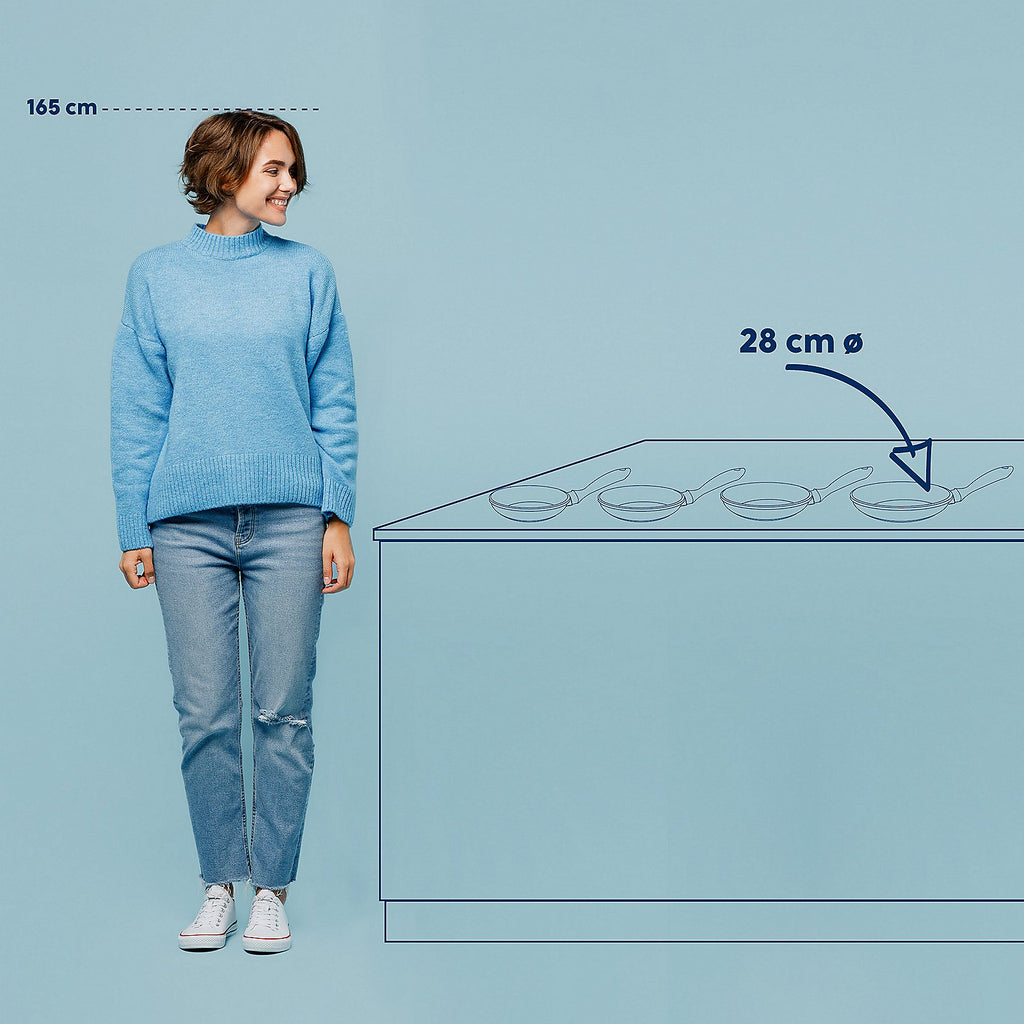 Kerros Koekenpan – Ø28 cm Gietaluminium Pan met C3+ Antiaanbaklaag