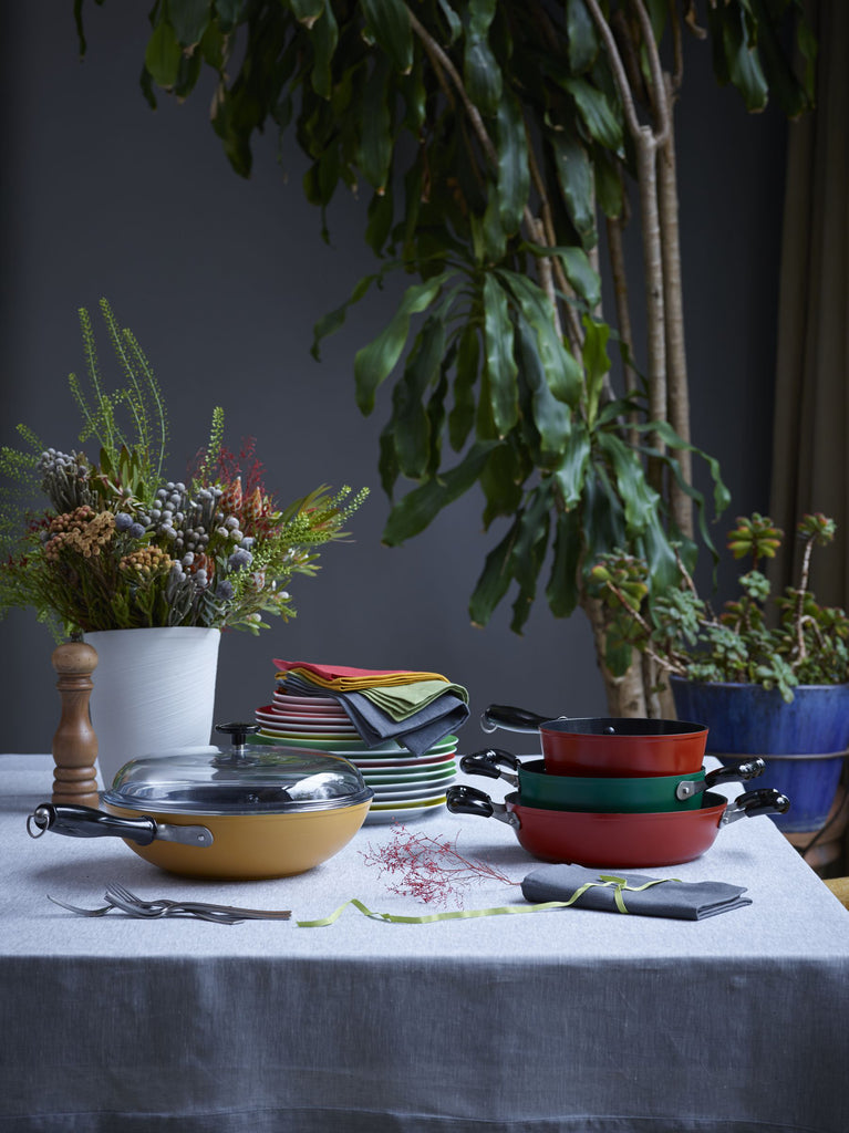 SAMBONET Vintage Kookpan – Stijlvol Italiaans Design met Quarzo Nero Coating