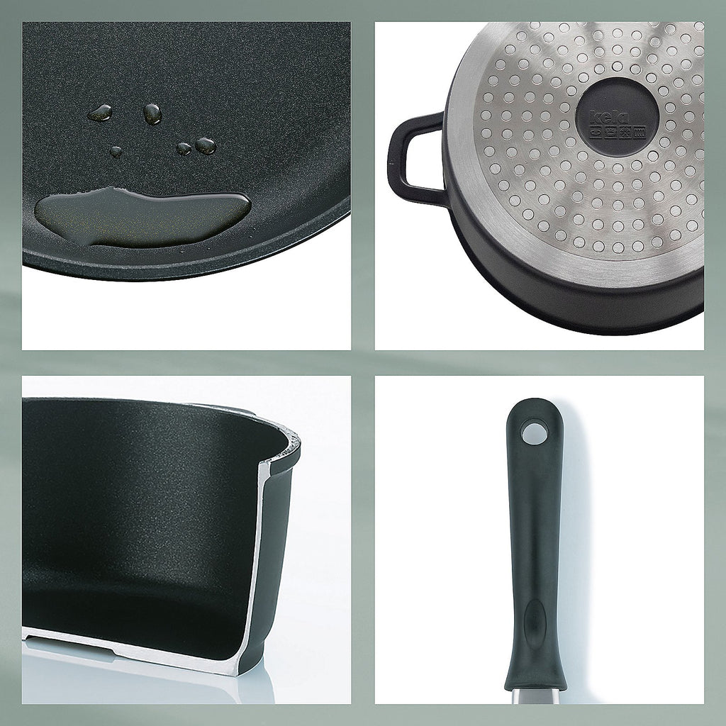Kerros Koekenpan – Ø28 cm Gietaluminium Pan met C3+ Antiaanbaklaag