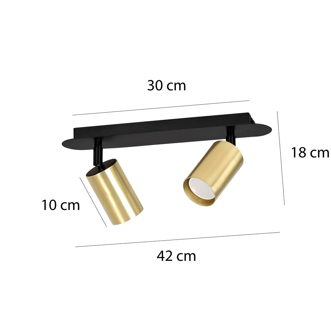ZEN 2 BLACK – Minimalistische 2-lichts spotlight in zwart voor gerichte en stijlvolle verlichting