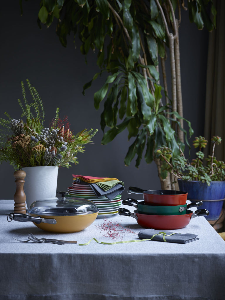 SAMBONET Vintage Kookpan – Stijlvol Italiaans Design met Quarzo Nero Coating