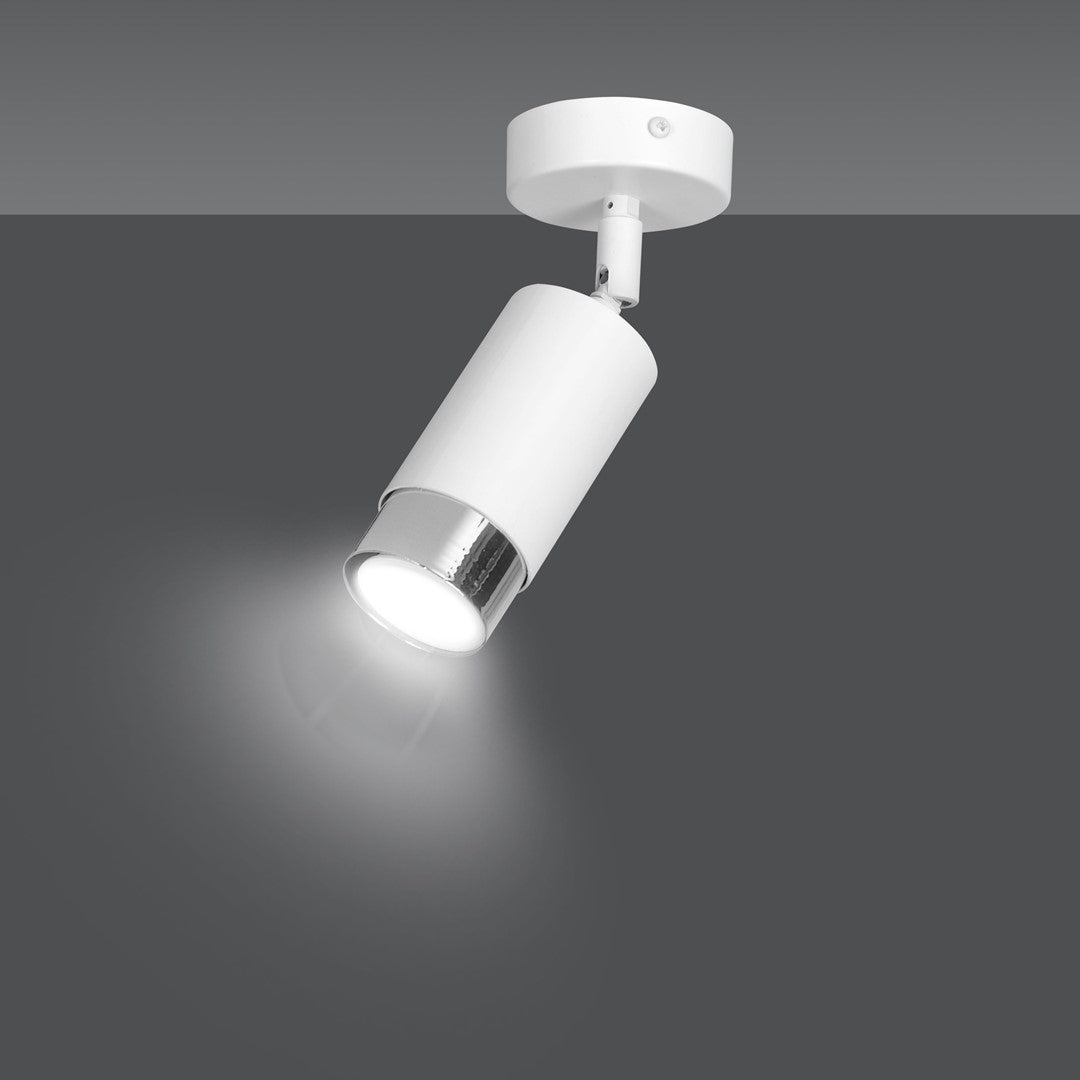 HIRO 1 WH CHROME – Strakke spotlight met stijlvol chroomaccent