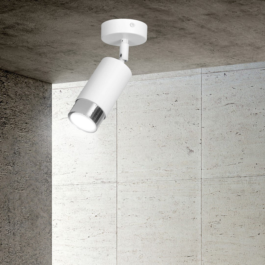 HIRO 1 WH CHROME – Strakke spotlight met stijlvol chroomaccent