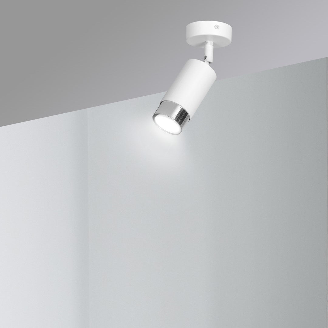 HIRO 1 WH CHROME – Strakke spotlight met stijlvol chroomaccent