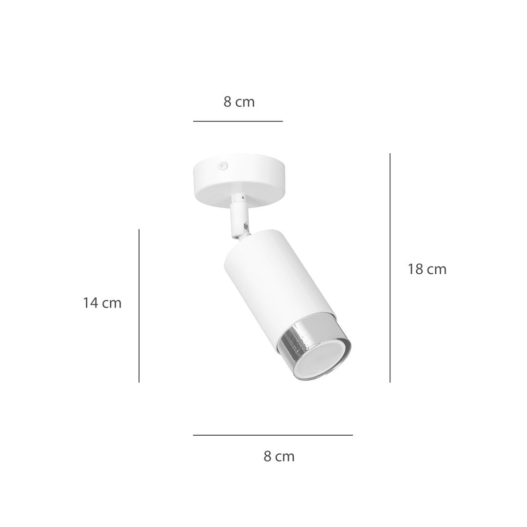 HIRO 1 WH CHROME – Strakke spotlight met stijlvol chroomaccent