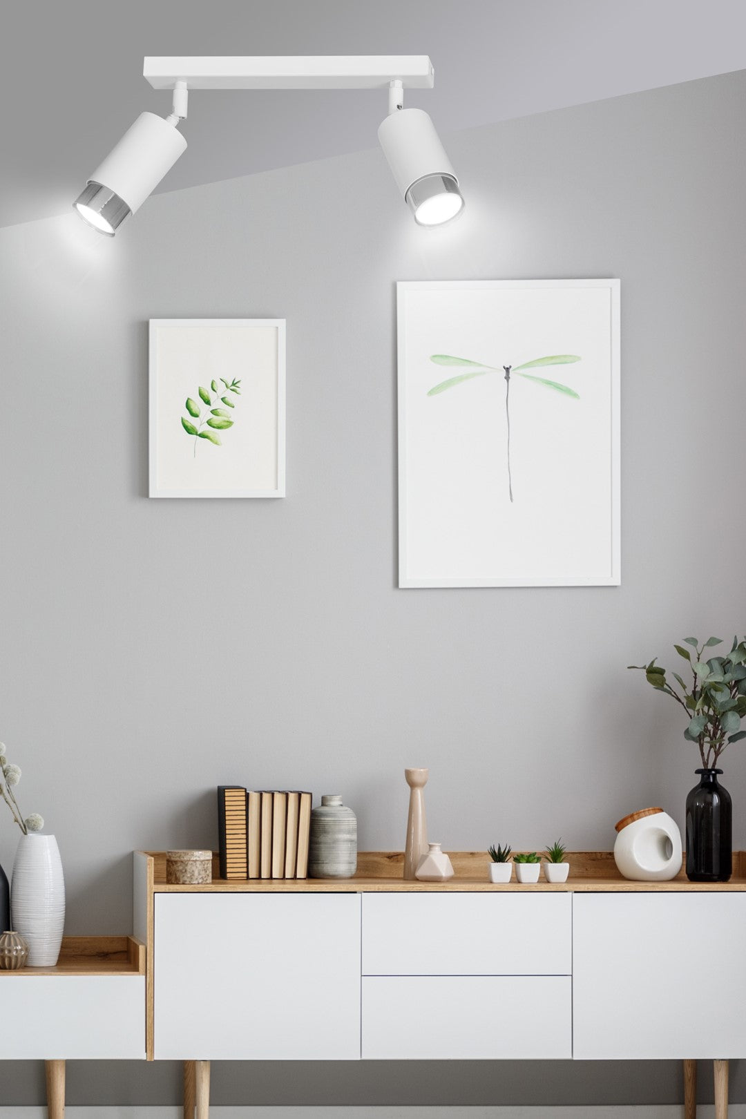 HIRO 2 WH CHROME – Richtbare spotverlichting in tijdloos wit en chroom
