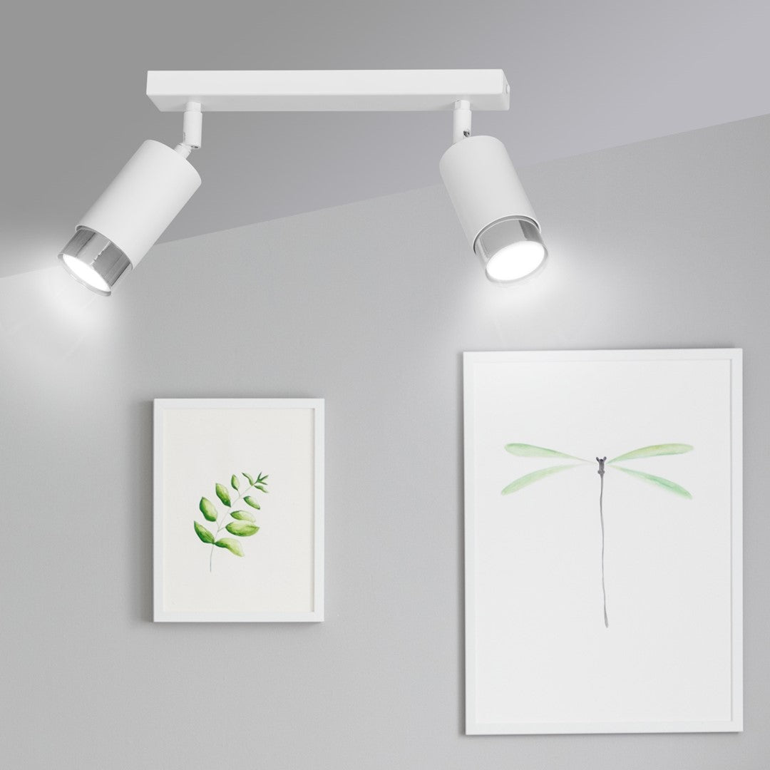 HIRO 2 WH CHROME – Richtbare spotverlichting in tijdloos wit en chroom