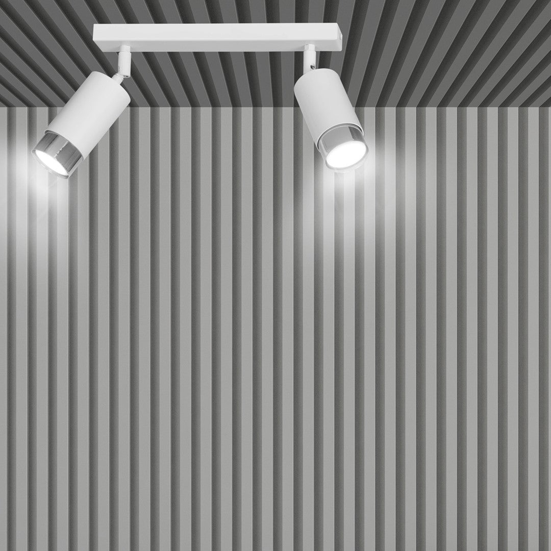 HIRO 2 WH CHROME – Richtbare spotverlichting in tijdloos wit en chroom