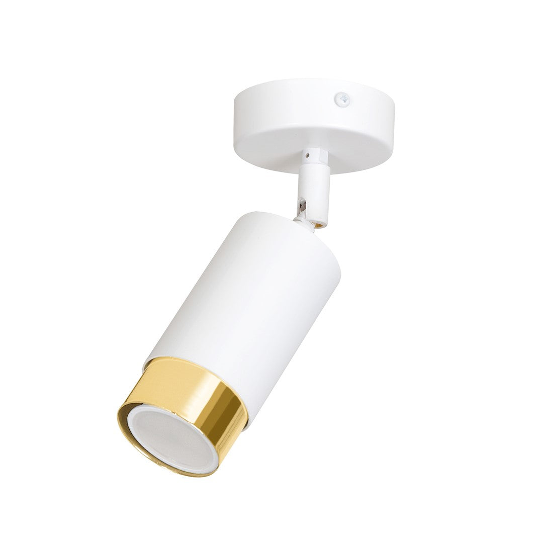 HIRO 1-WH-GOLD Spotlamp – Compacte en stijlvolle richtspot met gouden accent
