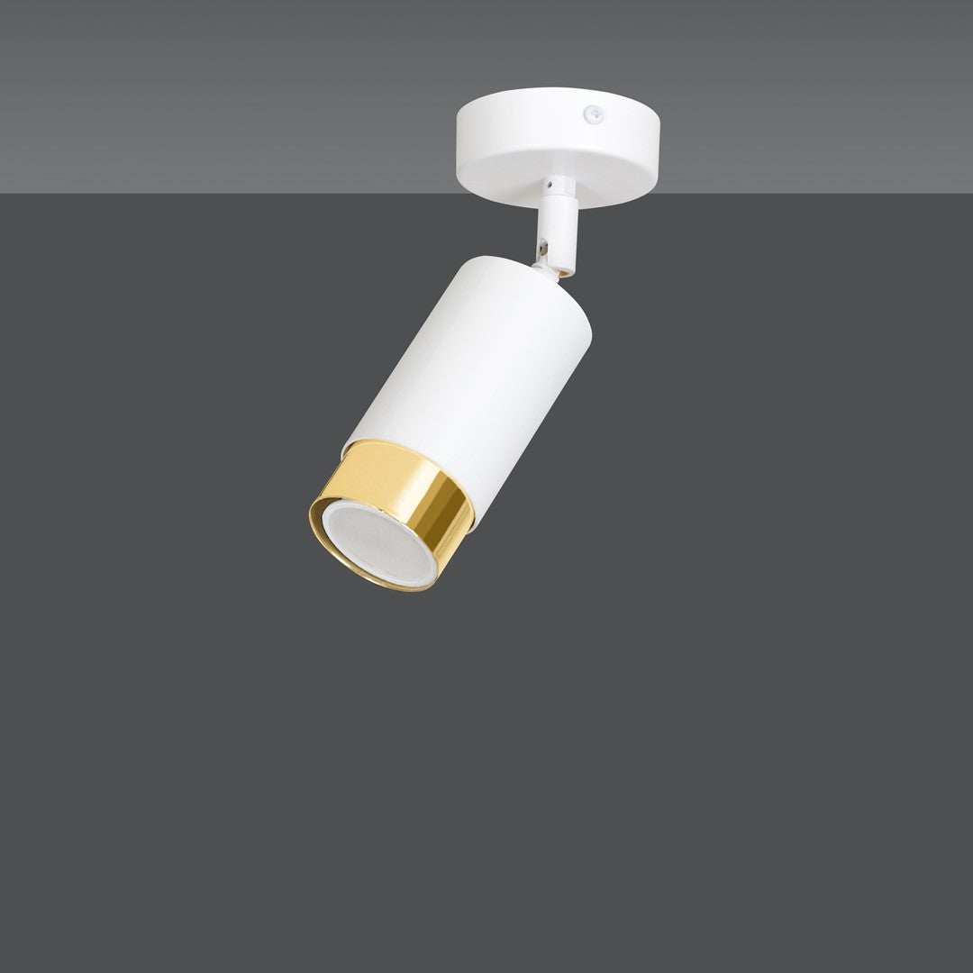 HIRO 1-WH-GOLD Spotlamp – Compacte en stijlvolle richtspot met gouden accent