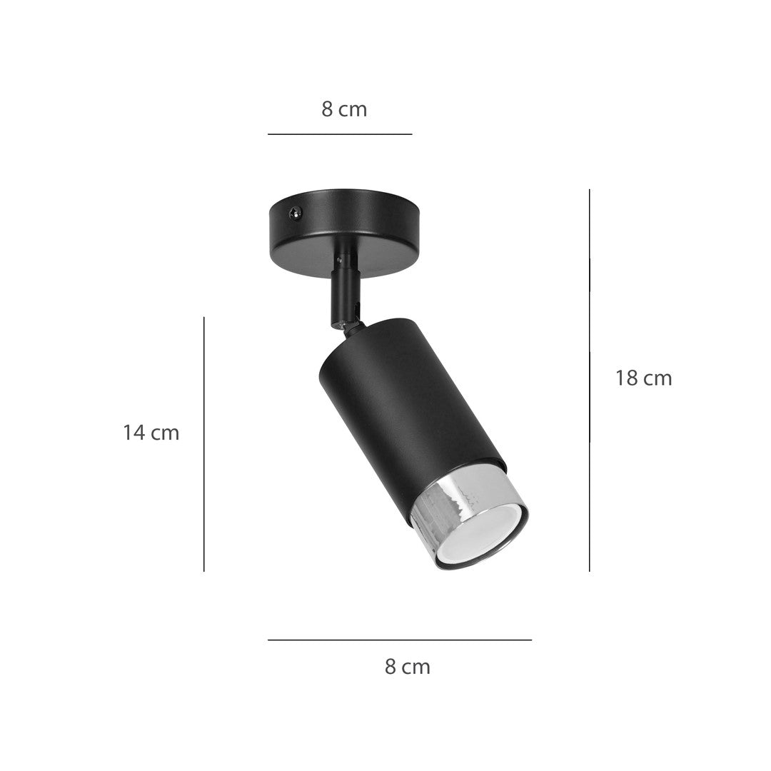 HIRO 1 BL CHROME – Minimalistische spotlight met moderne chroomafwerking