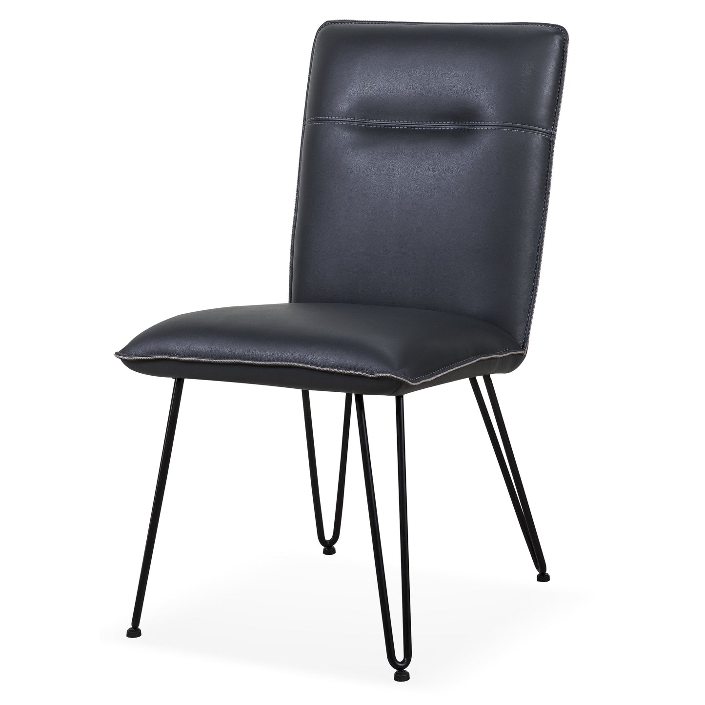 DEMI HAIRPIN LEG MODERN DINING CHAIR IN COBALT (SET OF 2) Eclectisch Design met Comfort – Moderne Eetkamerstoel met Hairpin Poten in Diepblauw