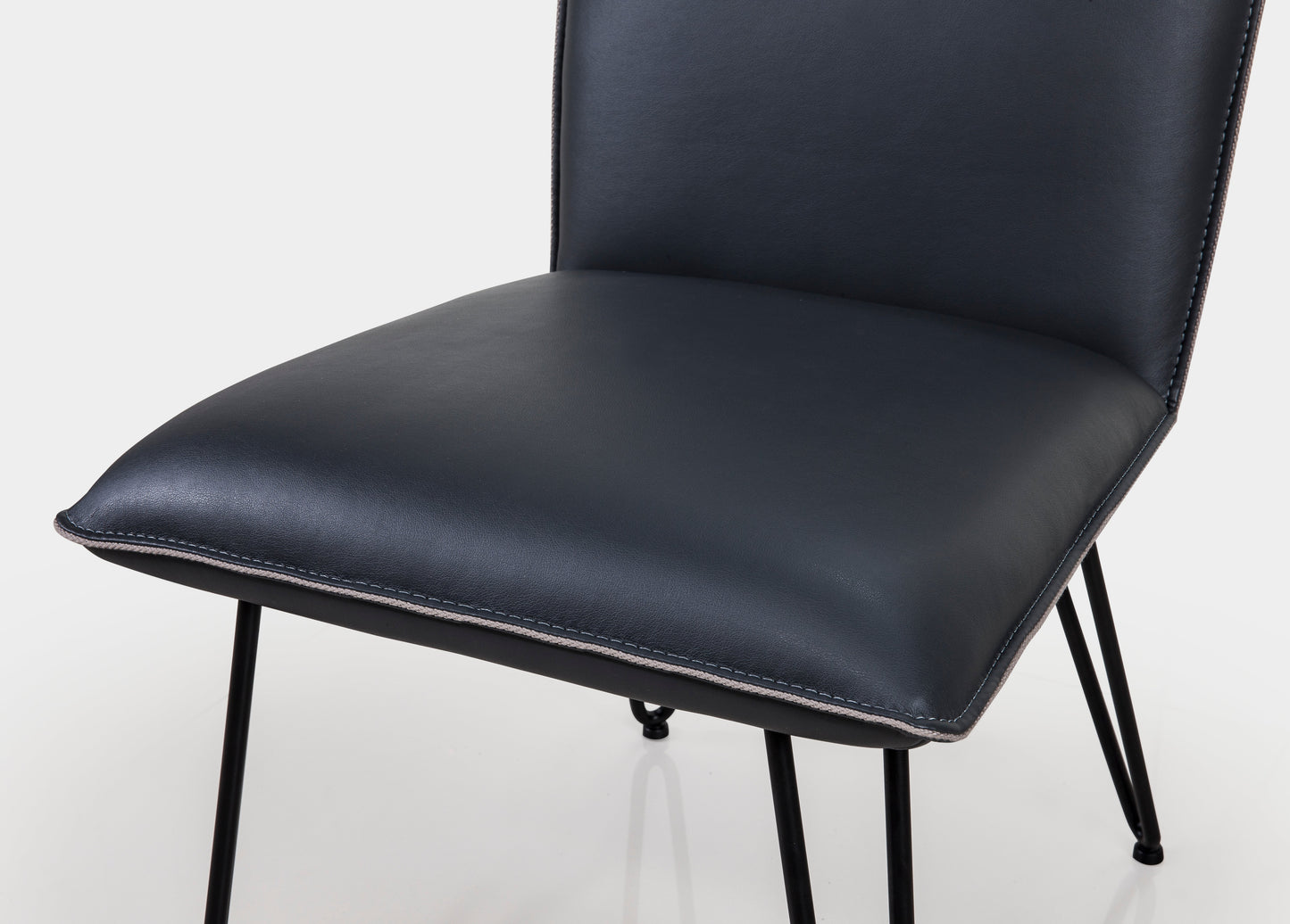 DEMI HAIRPIN LEG MODERN DINING CHAIR IN COBALT (SET OF 2) Eclectisch Design met Comfort – Moderne Eetkamerstoel met Hairpin Poten in Diepblauw