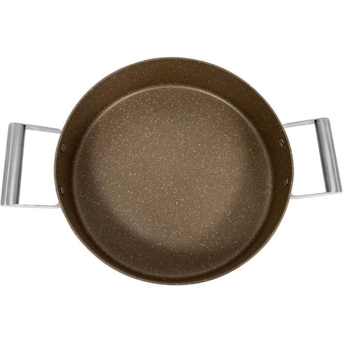 ARTHUR MARTIN AM6523 Gesmede Braadpan – 24 cm met deksel, geschikt voor alle warmtebronnen inclusief inductie en oven