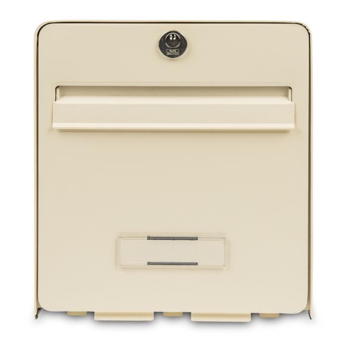 BURG WÄCHTER Gift Box Brievenbus – Duurzaam Verzilverd Staal met 2 Deuren in Lichtbeige