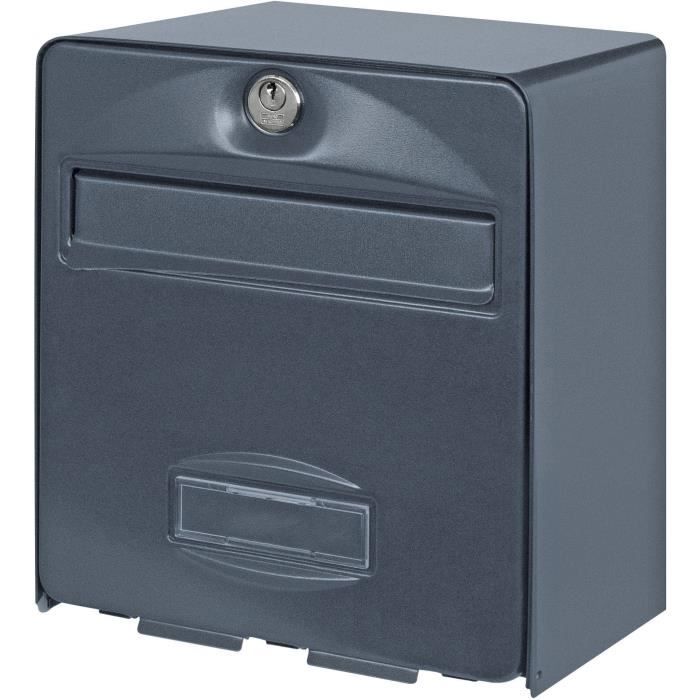 BURG WÄCHTER Balthazar Mini 1 Brievenbus – Compact Design van Gegalvaniseerd Staal in Antraciet