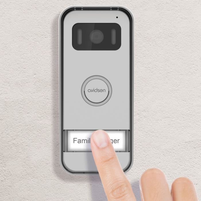 AVIDSEN Videodeurbel 7” – Spiegeleffect & Poortopening – Bedrade veiligheid in stijl