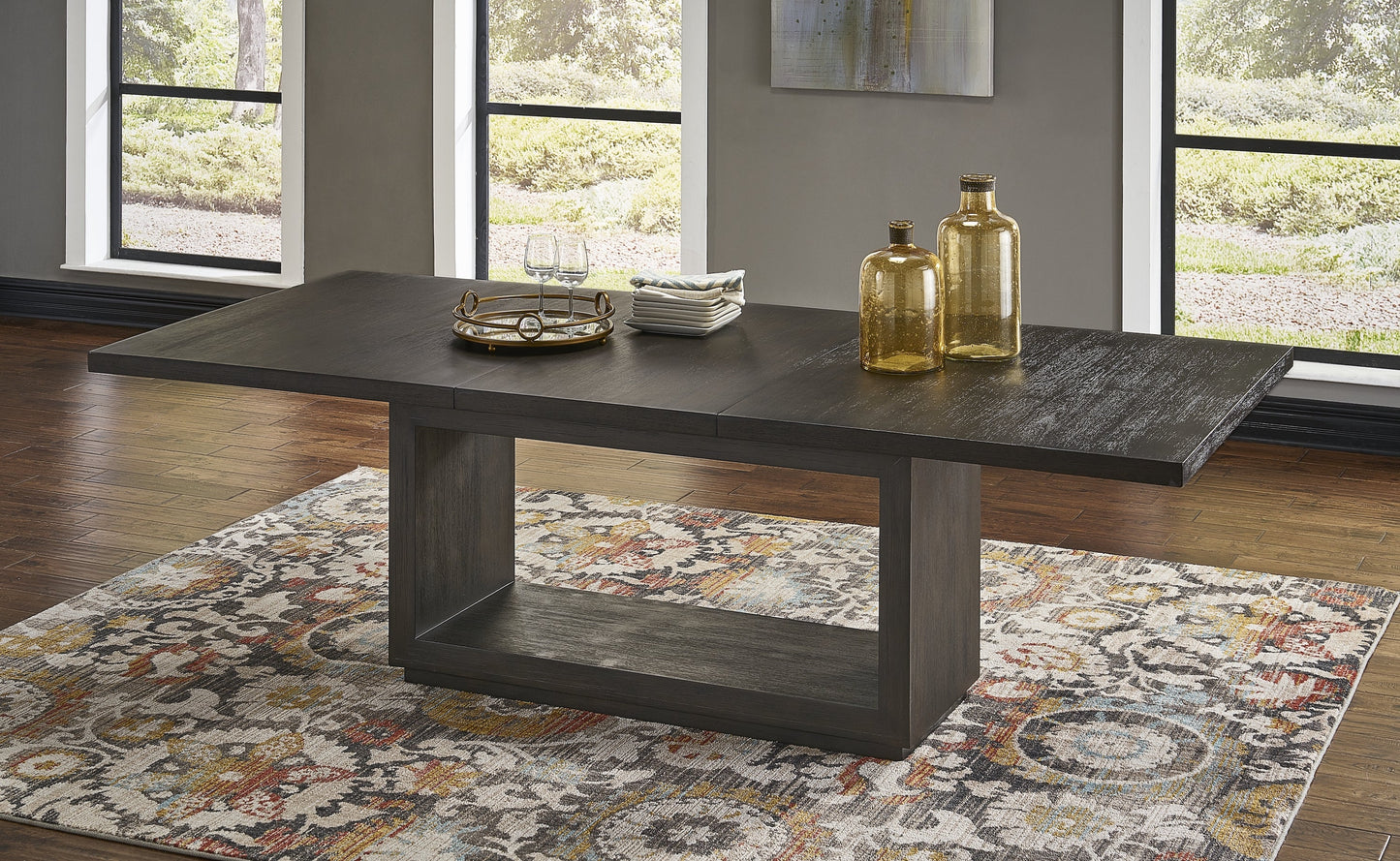 OXFORD RECTANGULAR DINING TABLE IN BASALT GREY Robuust Modern Design – Eettafel in Massief Acaciahout met Stoere Uitstraling