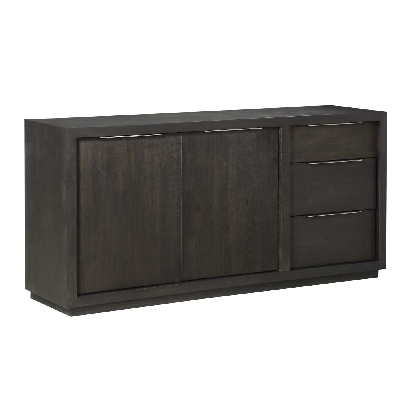 OXFORD SIDEBOARD IN BASALT GREY Krachtig Statement – Strak Dressoir in Massief Acacia met Moderne Details