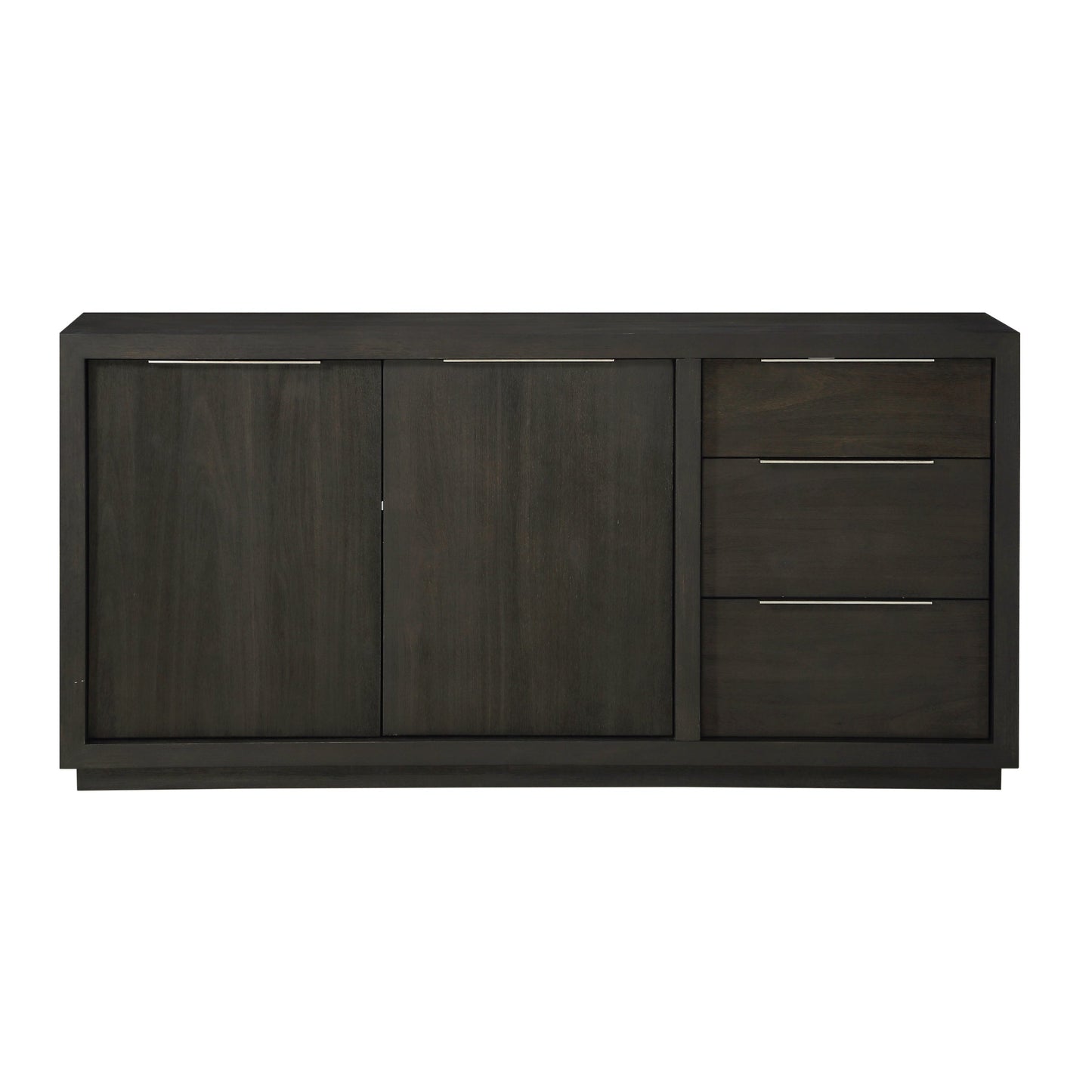 OXFORD SIDEBOARD IN BASALT GREY Krachtig Statement – Strak Dressoir in Massief Acacia met Moderne Details