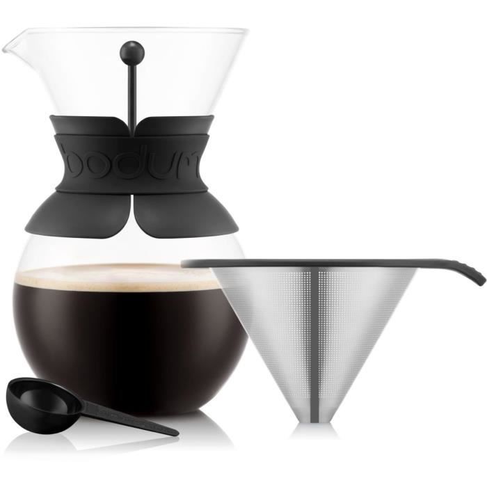 BODUM Koffiezetapparaat – Duurzaam Brouwen met Roestvrijstalen Filter, 1,0 L – 8 Kopjes